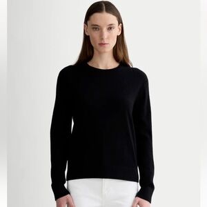 Everlane Black Cashmere Crew Sweater